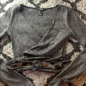 Wrap around crop top